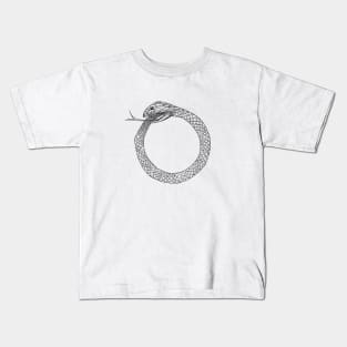 Hand drawn infinite snake Kids T-Shirt